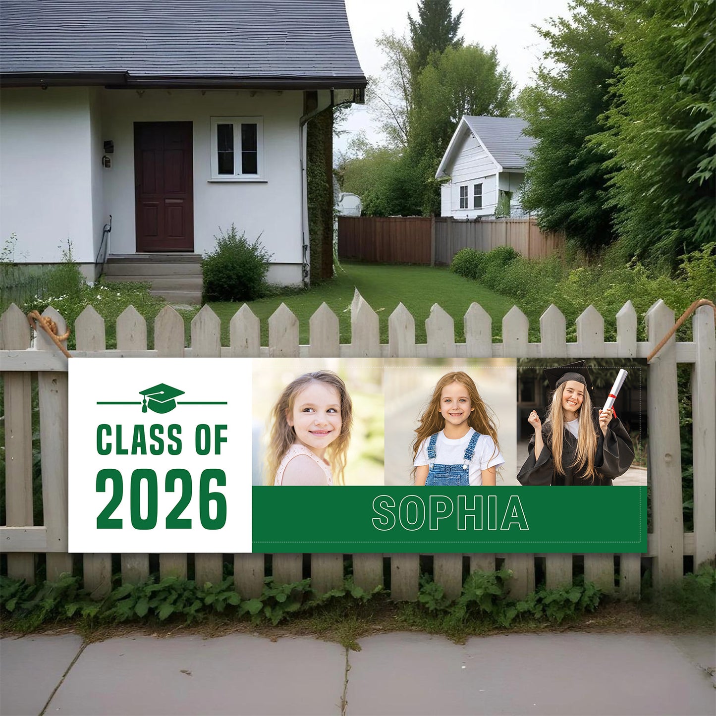 Custom Photo Class of 2026 Banner Flag | Personalized Graduation Photo Banner | Senior Gift Decor 684582