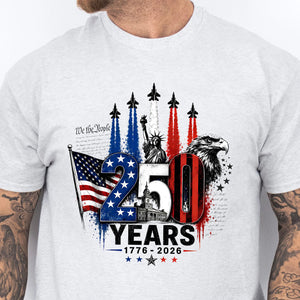 USA 250 Years Anniversary Shirt, Patriotic Jet Fighter Tee, 1776-2026 4th of July Shirt 685156