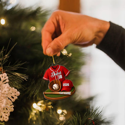 Personalized Baseball Acrylic Ornament, Custom Name Number Team Christmas Ornament Gift 686396