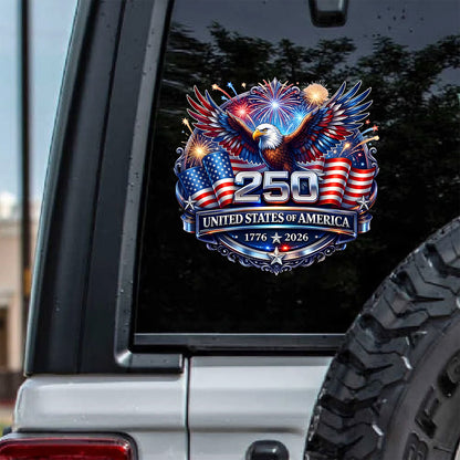 USA 250 Years Anniversary Decal | Patriotic Eagle 1776–2026 Car Decal | 4th of July Sticker 684222