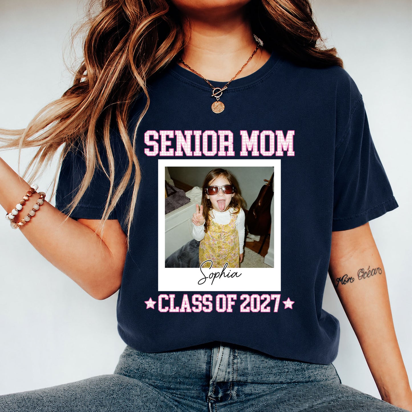 Custom Photo Senior Dad 2027 Shirt, Personalized Class of 2027 Graduation Tee, Proud Senior Dad Gift 685798