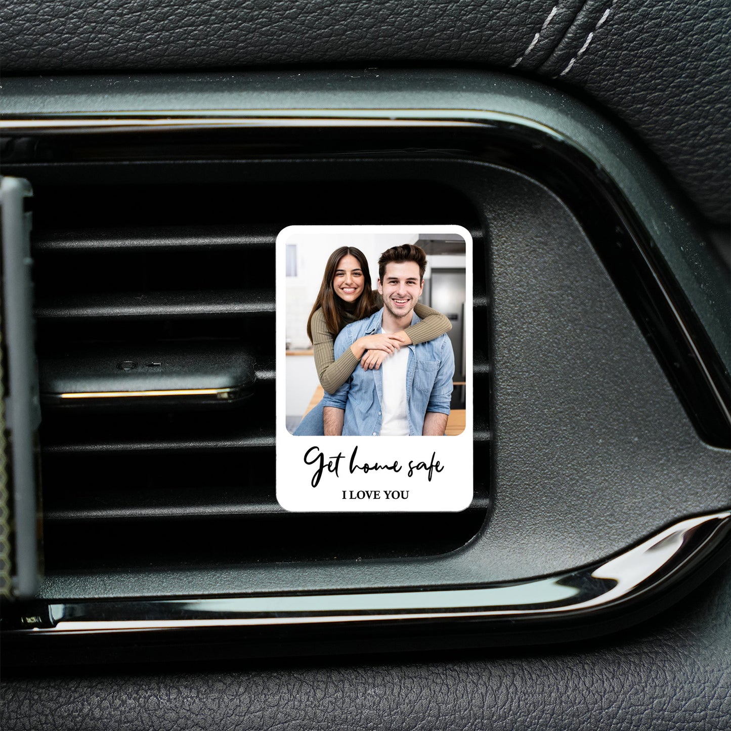 Personalized Couple Photo Car Visor Clip, Drive Safe I Love You Gift for Boyfriend Husband 685954