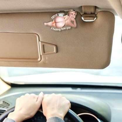Custom Photo Acrylic Car Visor Clip, Personalized Drive Safe Gift for Him, Funny Anniversary Car Accessory 685598