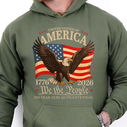250 Years Semiquincentennial Shirt | We the People 1776–2026 T-Shirt | Patriotic USA Flag Eagle Tee 684141