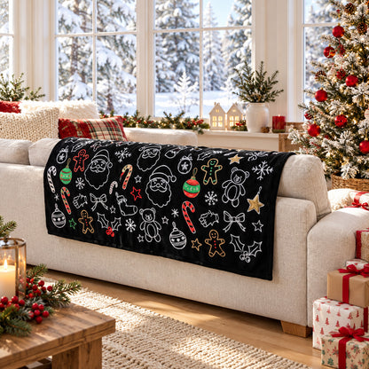 Christmas Coloring Blanket for Kids, Reusable Holiday Activity Blanket, Christmas Gift for Boys Girls 686575 WFD