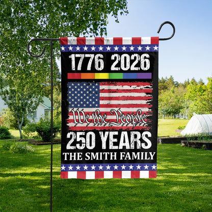 Personalized 250 Years Anniversary US Flag, Custom Name Patriotic 4th of July 1776–2026 Garden Flag 684168