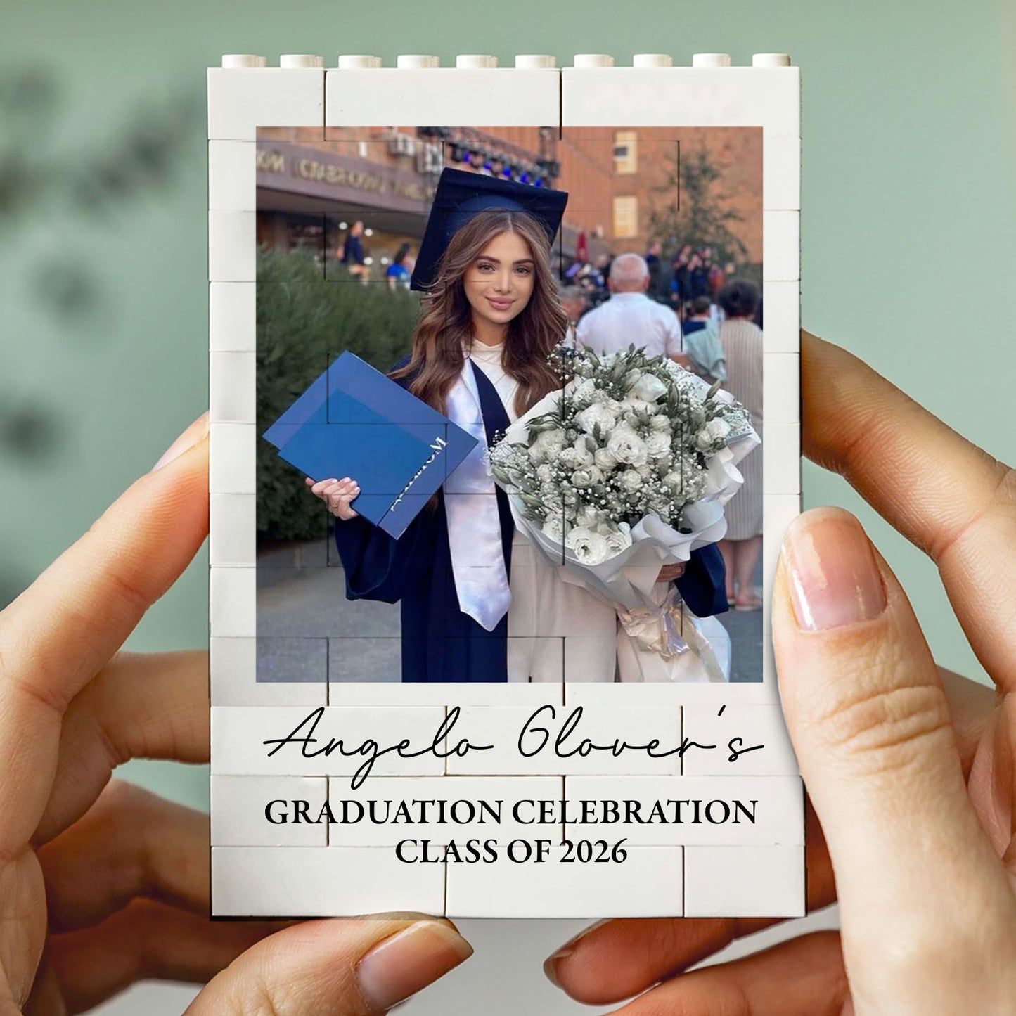 Graduation Keepsake Class of 2026 Building Brick Block | Custom Photo Building Brick Gift 684579