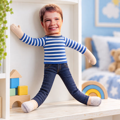 Personalized Photo Poseable Plush Doll, Custom Face Squishy Toy, Funny Best Friend BFF Gift 686558 WFD
