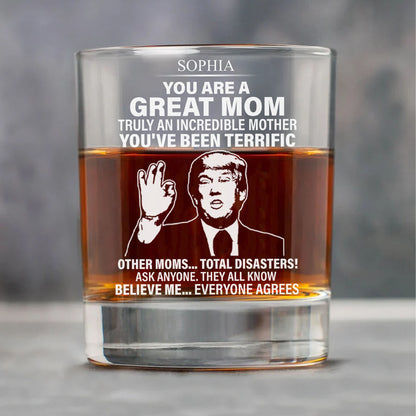Personalized Mom Whiskey Decanter Set | Funny Trump Whiskey Glass Whiskey Bottle | Mother's Day Gift 684566