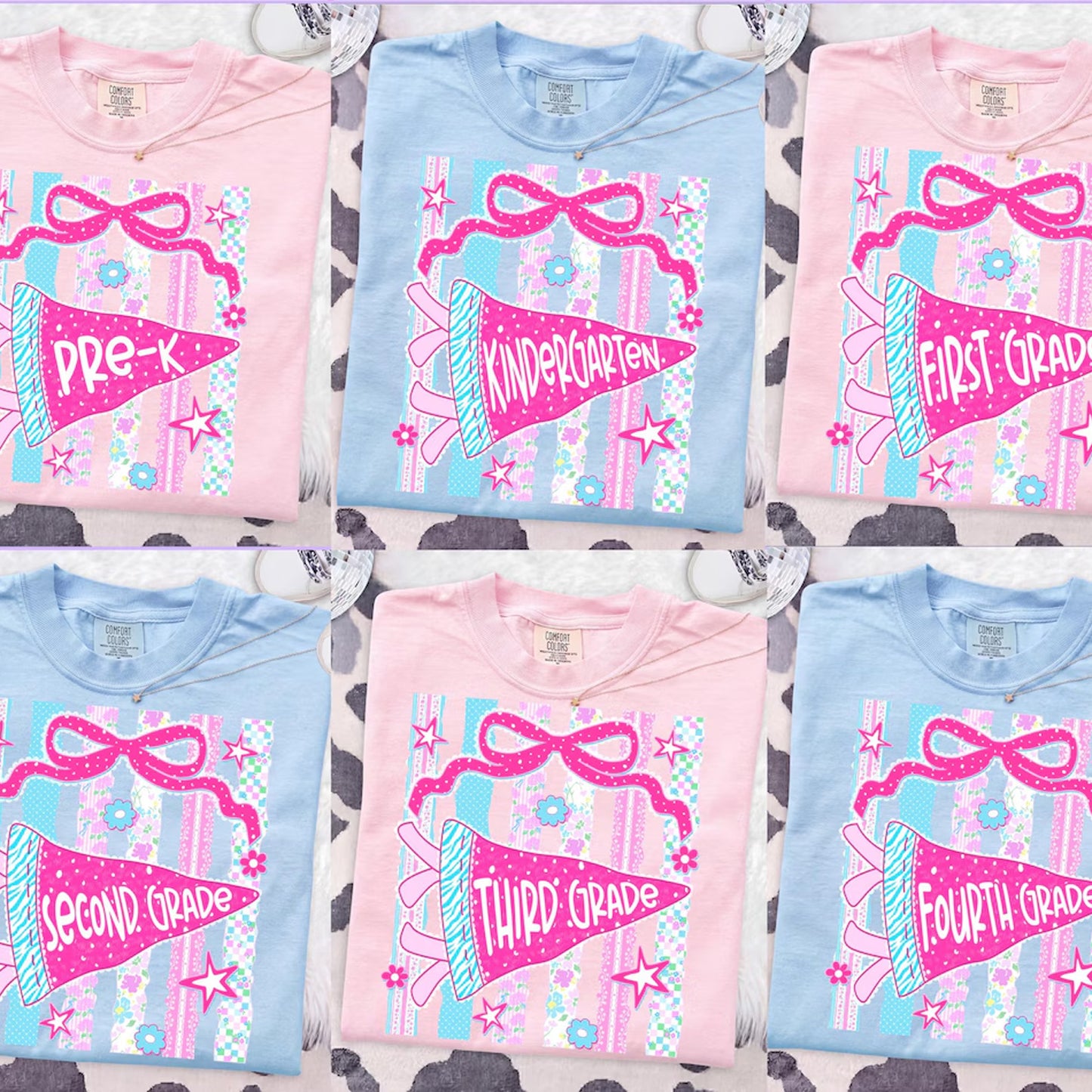 Retro Floral School Grade Coquette Shirt, Pre-K to 4th Grade Back to School Kids Tee 685364 WFD