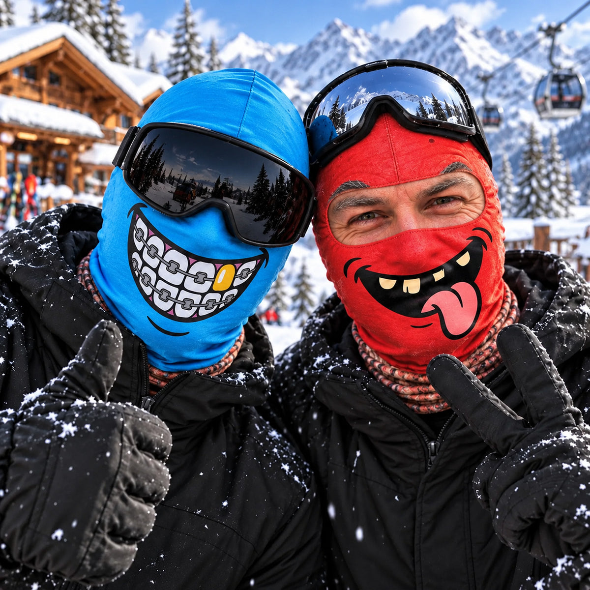 Funny Face Balaclava Ski Mask, Colorful Smiley Winter Face Cover, Ski Snowboard Outdoor Gift 686566 WFD