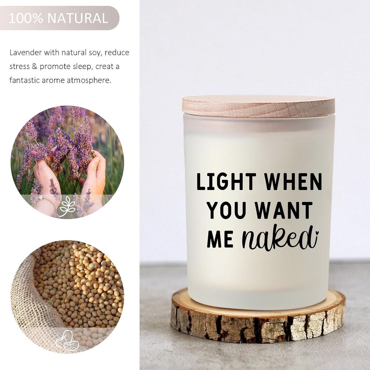 Funny Naughty Couple Candle, Light When You Want Me Naked Candle, Boyfriend Husband Anniversary Gift 686562 WFD