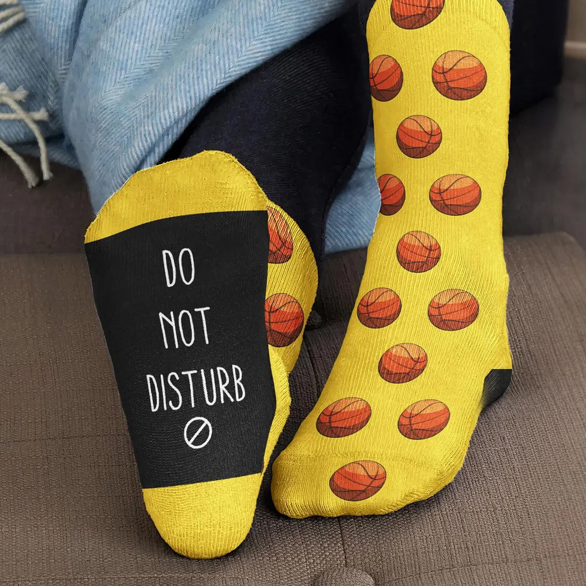 Personalized Do Not Disturb Sports Socks, Custom Name Football Soccer Baseball Gift for Men 686433 WFD