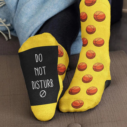 Personalized Do Not Disturb Sports Socks, Custom Name Football Soccer Baseball Gift for Men 686433 WFD