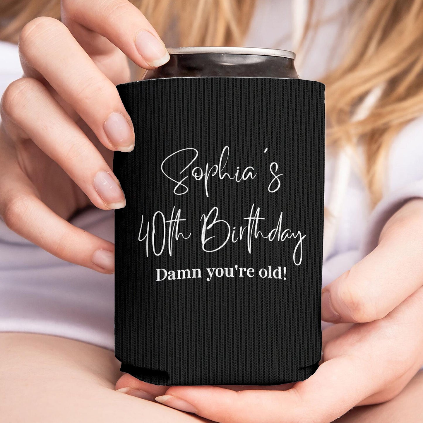 Personalized Photo Can Cooler, Custom Beer Sleeve with Photo & Text, Birthday Wedding Graduation Party Favor 685596