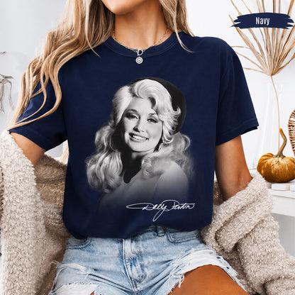 Dolly Parton Memorial Shirt, Vintage Country Music Legend Tee, Signature Portrait Tribute T-Shirt 1946-2026 686060 WFD