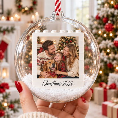 Custom Photo Family Lego Bauble Ornament, Personalized Family Picture Christmas Ornament Gift 686281 WFD