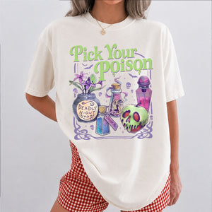 Pick Your Poison Vintage Comfort Colors Shirt, Poison Apple Halloween Tee, Spooky Witch Graphic Shirt 685640