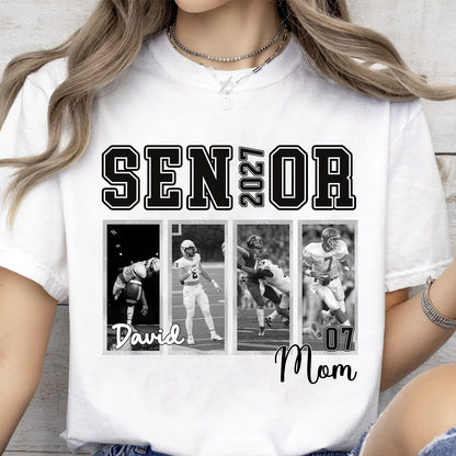 Custom Photo Senior Football Dad 2027 Shirt, Personalized Football Dad Tee, Senior Graduation Gift 685723