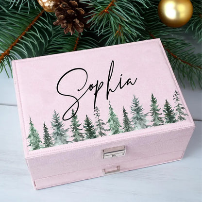 Custom Name Large Jewelry Box, Personalized Jewelry Storage Organizer for Women, Gift for Her 683869