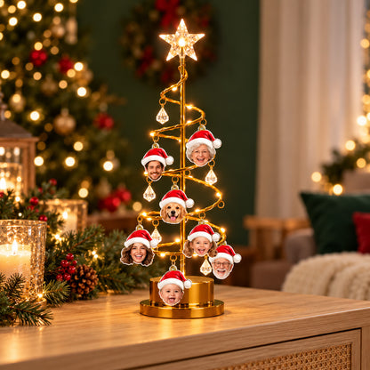 Custom Photo Family LED Tree Lights, Personalized Family Tree Christmas Decor 686587 WFD