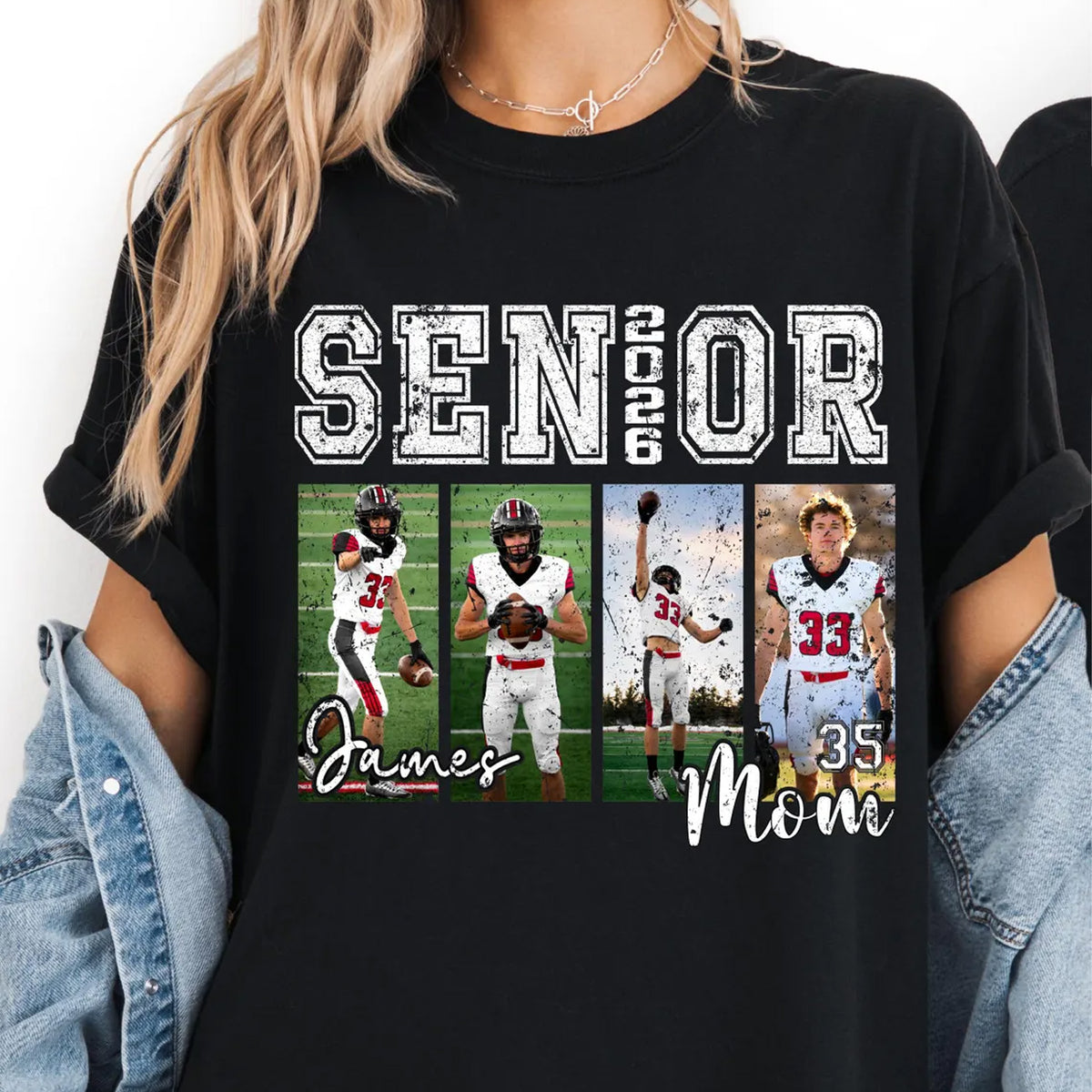 Custom Photo Senior 2027 Shirt, Personalized Sports Senior Family Shirt, Mom Dad Graduation Gift 686380 WFD