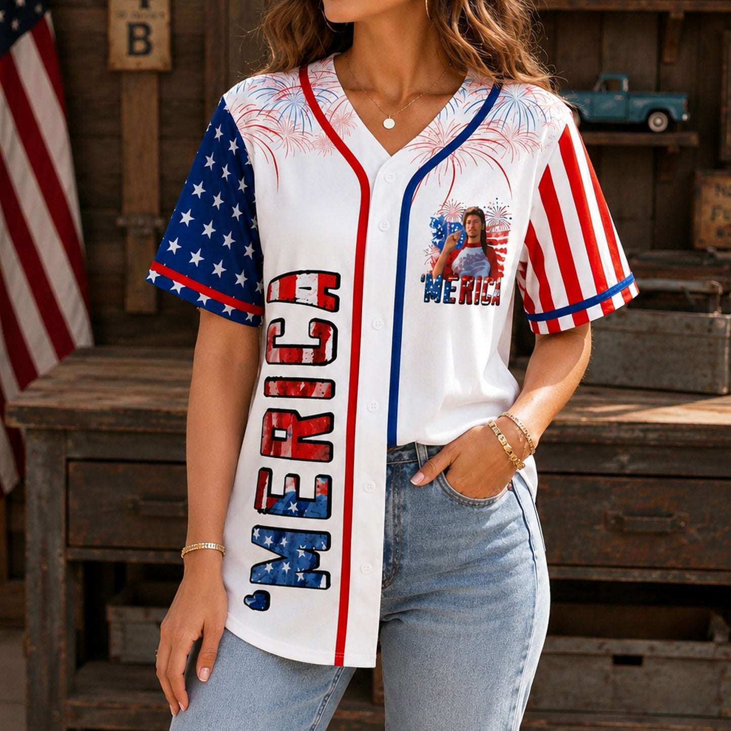 Joe Dirt 250 Years of Freedom Baseball Jersey Shirt, Patriotic 4th of July USA Shirt 685312 WFD