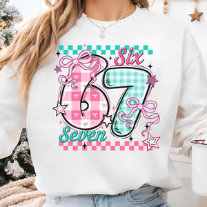 Six Seven 6 7 Valentine’s Day Sweatshirt | Trendy Valentine Meme Viral Shirt | Meme 67 Couple Tee 683924