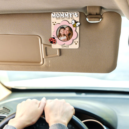 Custom Photo Car Visor Clip for Mom, Grandma, Personalized Love Bug Gift, Mother's Day Gift 684687