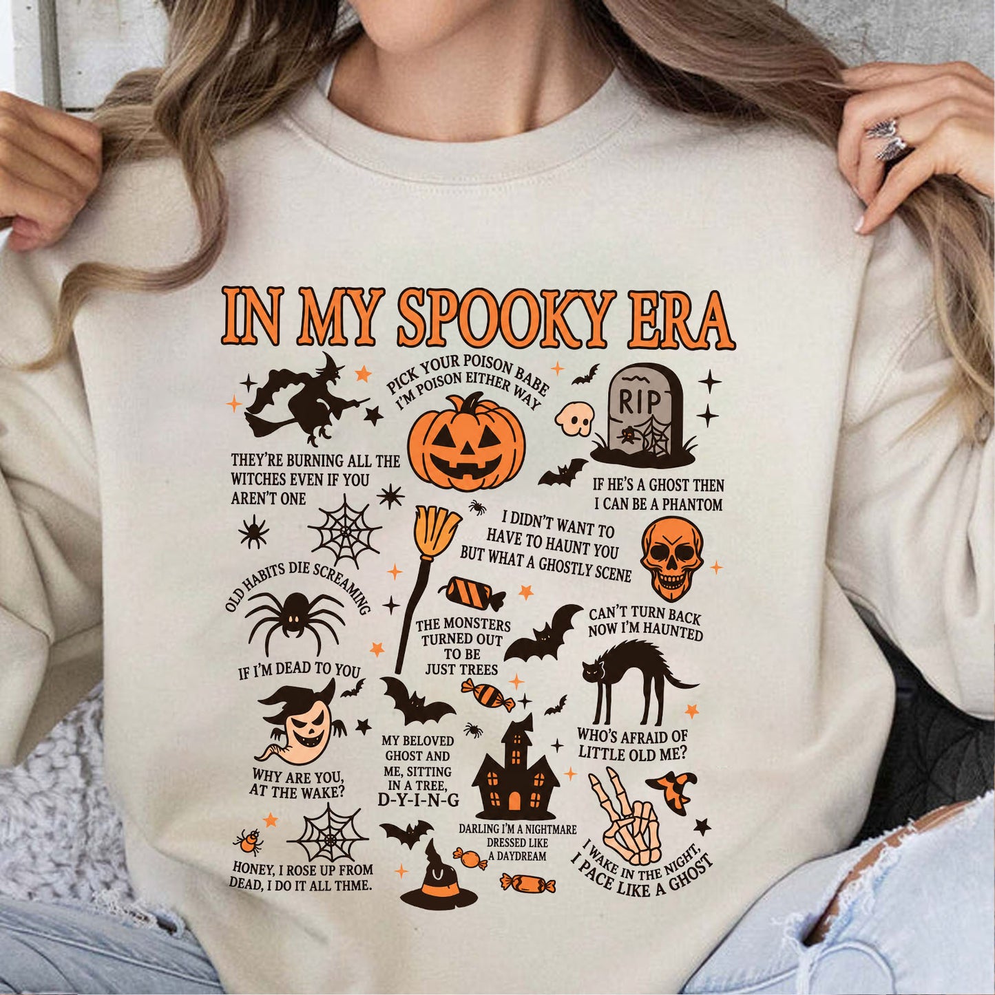 In My Spooky Era Halloween Shirt, Vintage Spooky Season Graphic Tee, Funny Fall Gift for Friends 685660