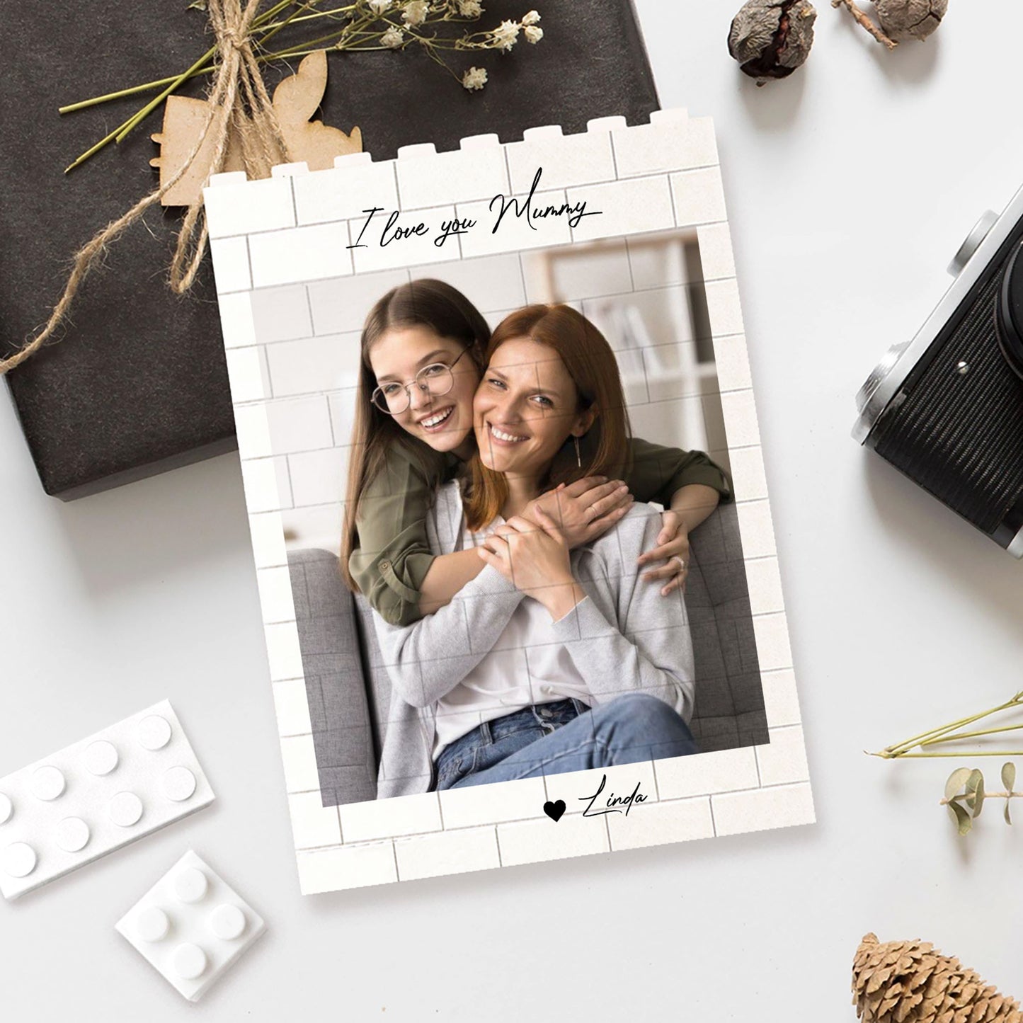 Custom Photo Mummy Building Brick Blocks | Personalized Brick Photo Block Gift for Mom, Mother’s Day 684293