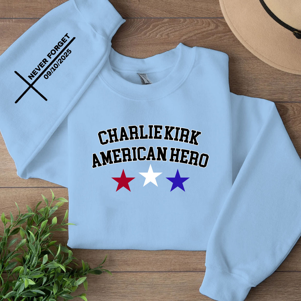 Charlie Kirk American Hero Sweater | Political Sleeve Right Sweatshirt | Political Awareness Top 682889