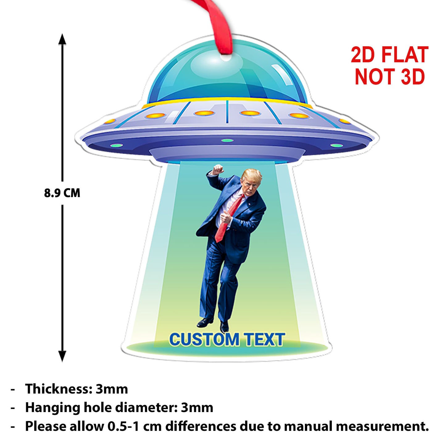 Personalized Donald Trump Acrylic Ornament | Custom Funny Trump UFO Christmas Ornament 683527 - GOP