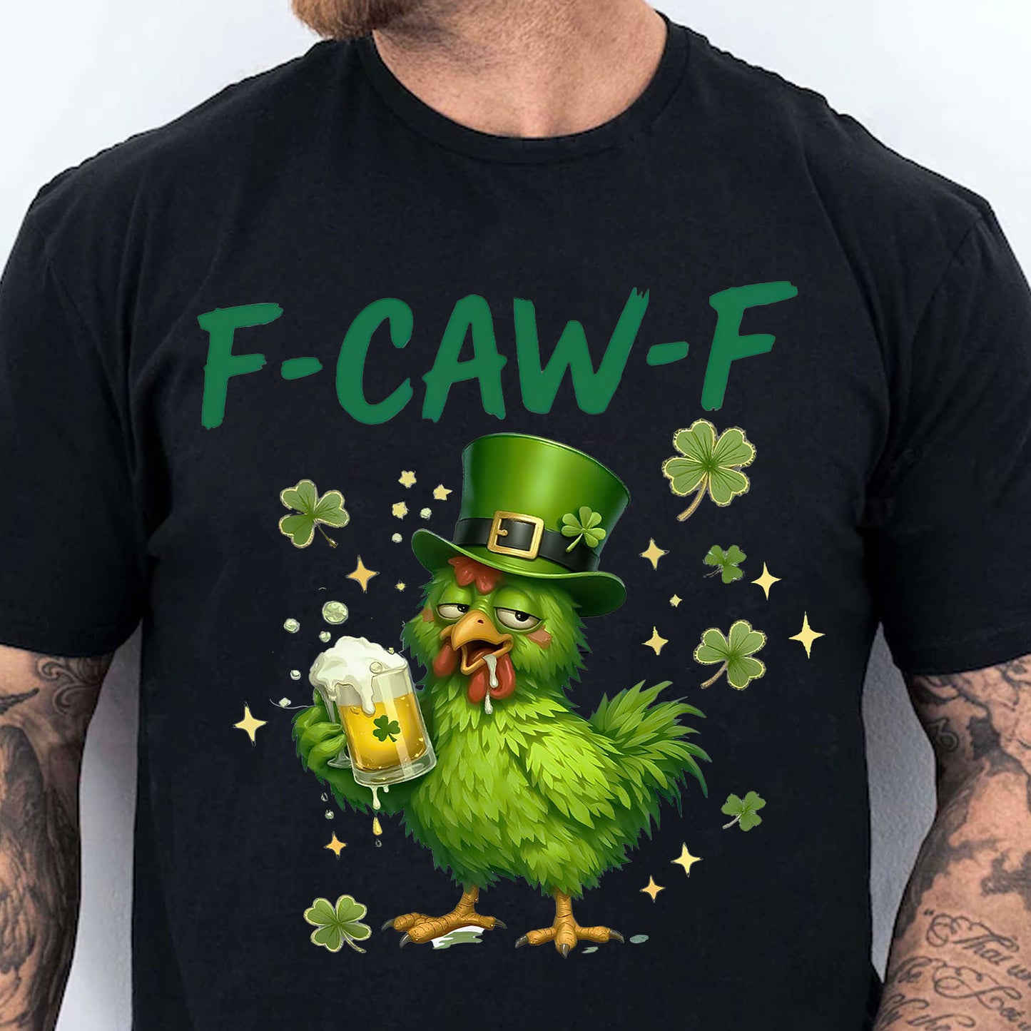 F-CAW-F St. Patrick’s Day Dark Shirt | Funny Irish Beer Drinking Party Shamrock T-Shirt 684384