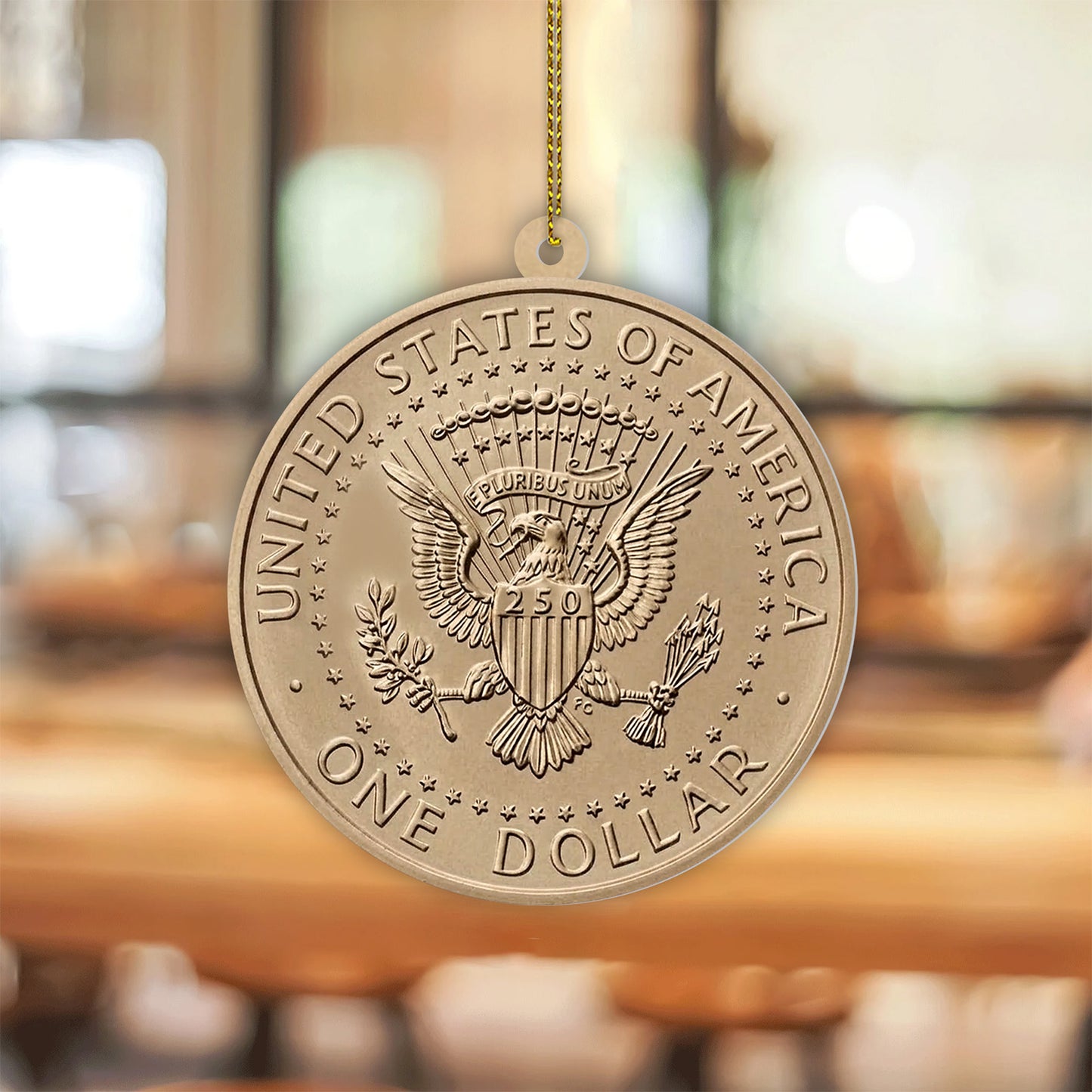 Donald Trump 2-Sided Aluminum Ornament, Trump 250th America Anniversary Christmas Ornament 686132