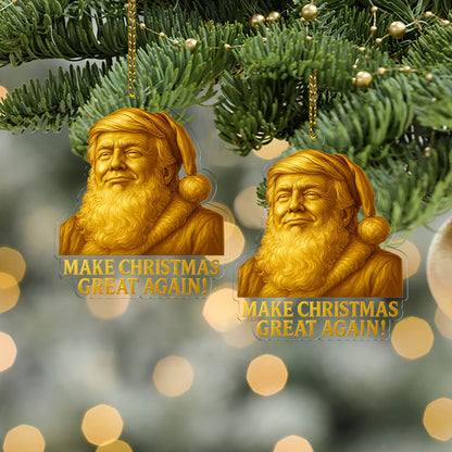 Make Christmas Great Again Acrylic Ornament | Donald Trump Christmas Ornament 683423 – GOP