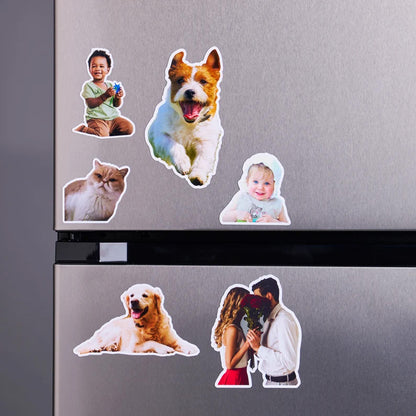 Custom Shaped Fridge Magnet Photo Prints | Personalized Family, Couple, Pet, Dog, Cat Fridge Magnets 683928