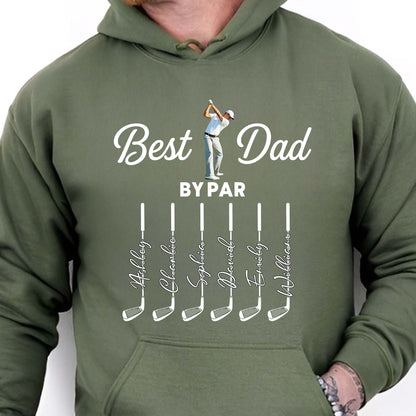 Personalized Photo Best Dad By Par Shirt, Custom Golf Dad Tee, Father’s Day Gift for Dad 685022