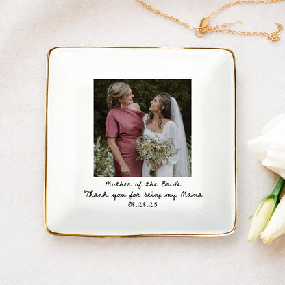 Custom Photo Jewelry Dish for Mum | Personalized Name Ceramic Trinket Tray | Mother's Day Gift 684309 WFD