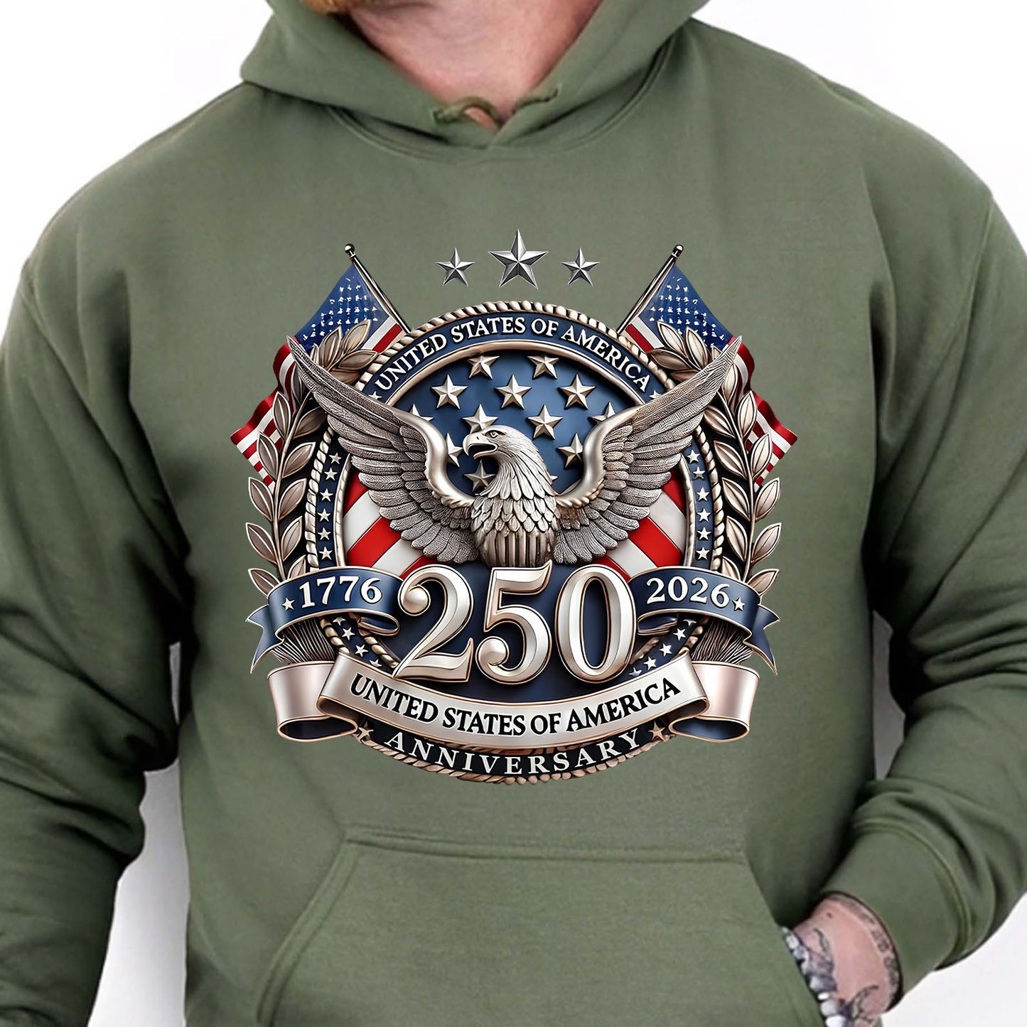 250 Years USA Shirt | Happy 250th Anniversary T-Shirt | Patriotic 4th Of July 1776–2026 Tee 684242