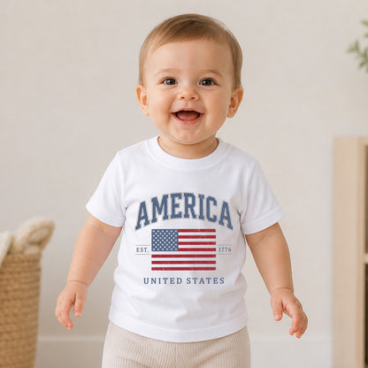 250 Years USA Flag Kids Shirt, America Est. 1776 Patriotic Tee, United States 4th of July Youth Shirt 685472