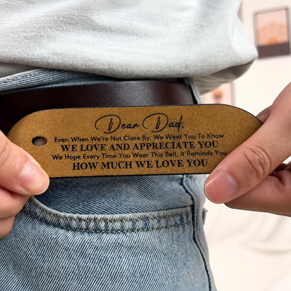 Personalized Leather Belt for Dad, We Love You Hidden Message Belt, Meaningful Gift for Dad 686494 WFD