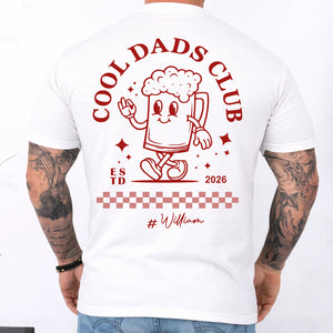 Personalized Funny Cool Dads Club Backside Shirt, Custom Name Bright Tee, Father's Day Gift 684871
