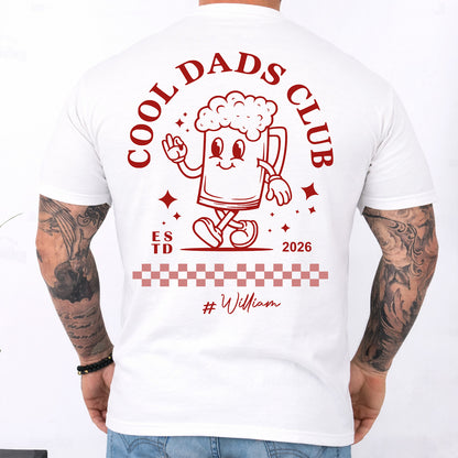 Personalized Funny Cool Dads Club Backside Shirt, Custom Name Bright Tee, Father's Day Gift 684871