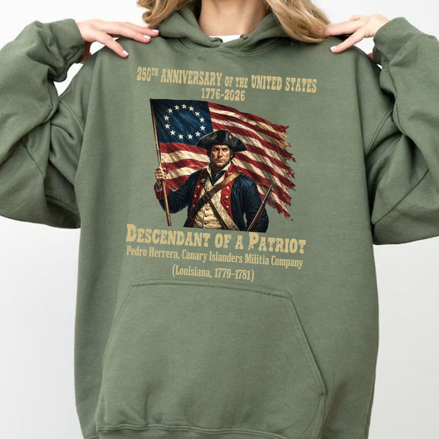 Personalized Descendant of a Patriot Shirt, Custom USA 250 Years Anniversary Patriotic Tee 685007