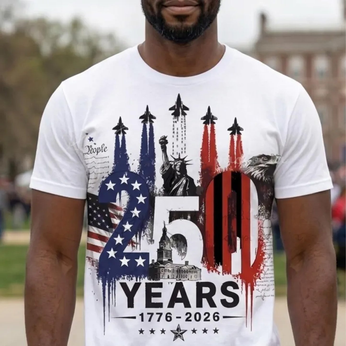 USA 250 Years Anniversary Shirt, Patriotic Jet Fighter Tee, 1776-2026 4th of July Shirt 685156 WFD