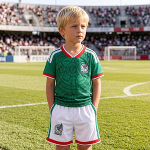 Mexico Kids Soccer Jersey Set, 2026 Mexico Football Shirt & Shorts for Kids, Youth Soccer Fan Outfit 685536