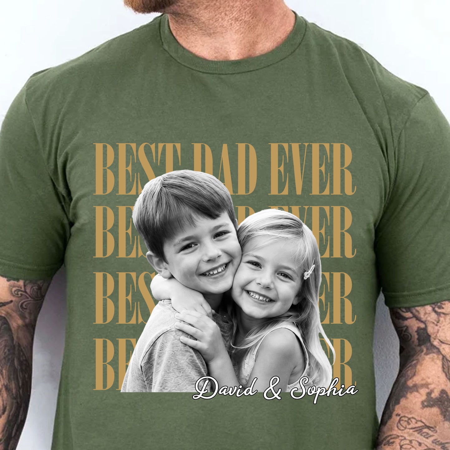 Custom Photo Best Dad Ever Shirt, Personalized Father’s Day Tee, Gift for Dad, Girl Dad Shirt 685106