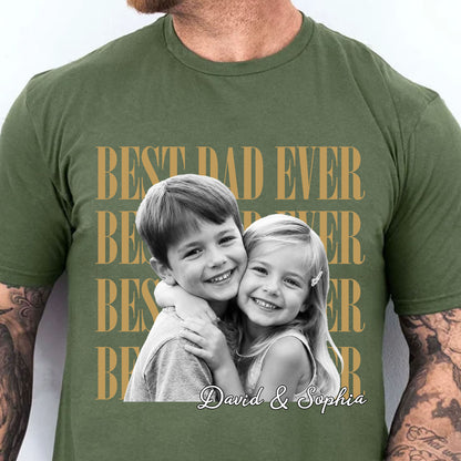 Custom Photo Best Dad Ever Shirt, Personalized Father’s Day Tee, Gift for Dad, Girl Dad Shirt 685106