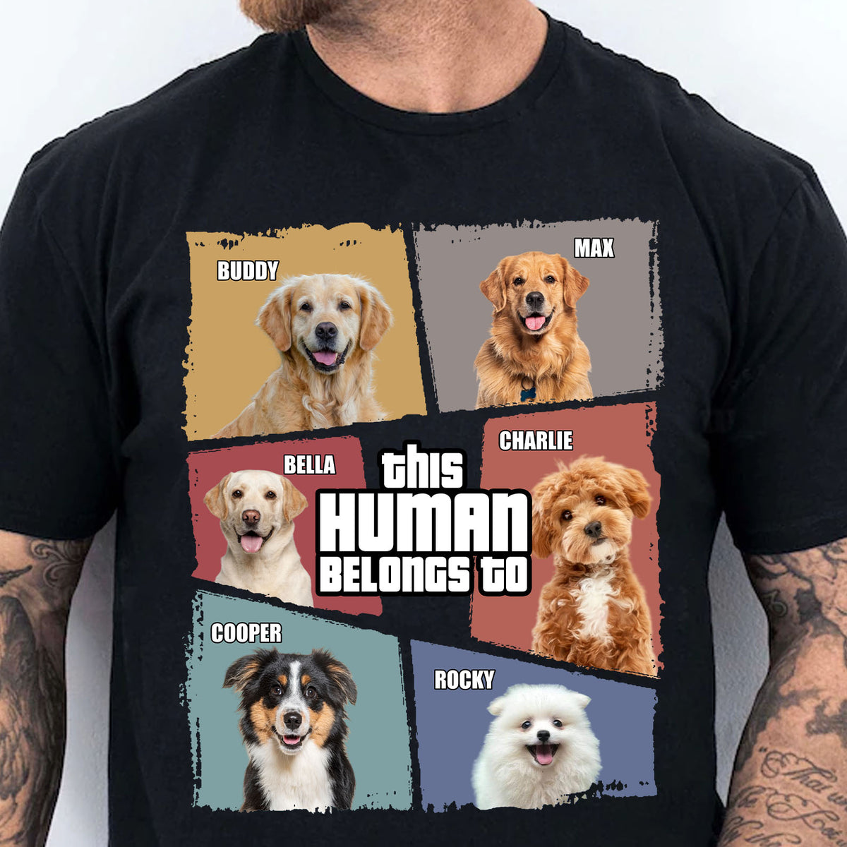 This Human Belongs To Dog Cat Shirt | Personalized Custom Photo Dog Cat Pet Shirt 683456